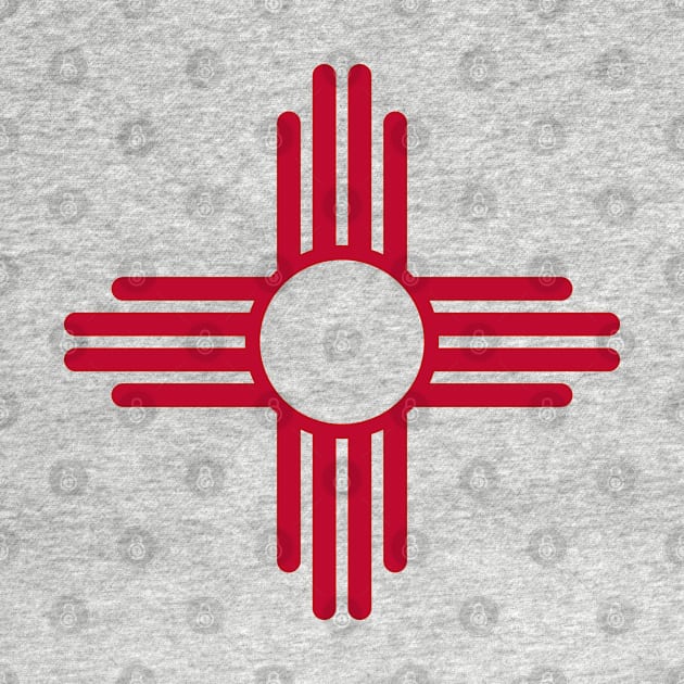 State Flag of New Mexico, USA - Zia Sun Symbol by SolarCross